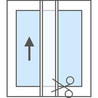 ZITRA-FOL Abdeckfolie – Rolle auf das Fensterbrett legen und Folie zuschneiden, Schritt 1